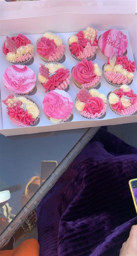 Pink Birthday Birthday Cupcakes Desserts Food Ideas Anniversary