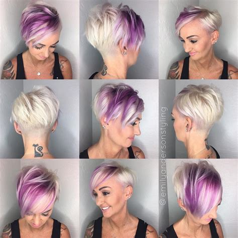 Purple Pixie Edgy Pixie Hairstyles Edgy Hair Short Hair Color