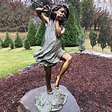 Life size bronze girl - metal art statue|outdoor metal statue