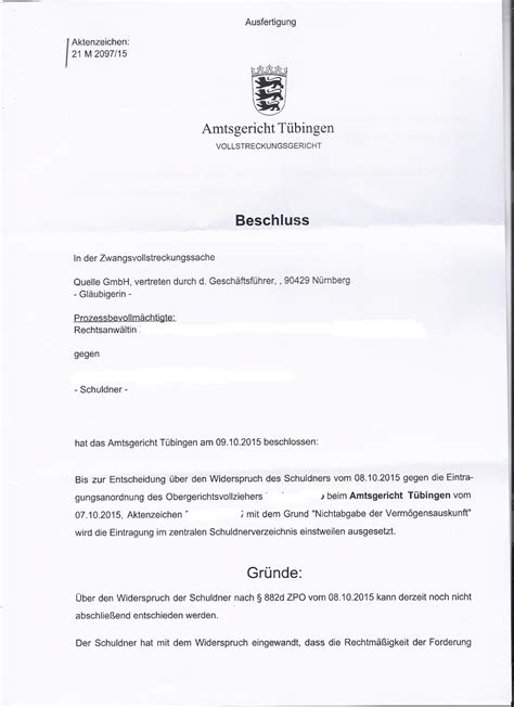 Wir nehmen an, du schreibst einen formellen brief. Beitragsservice Stoppen: Amtsgericht Tübingen stoppt ...