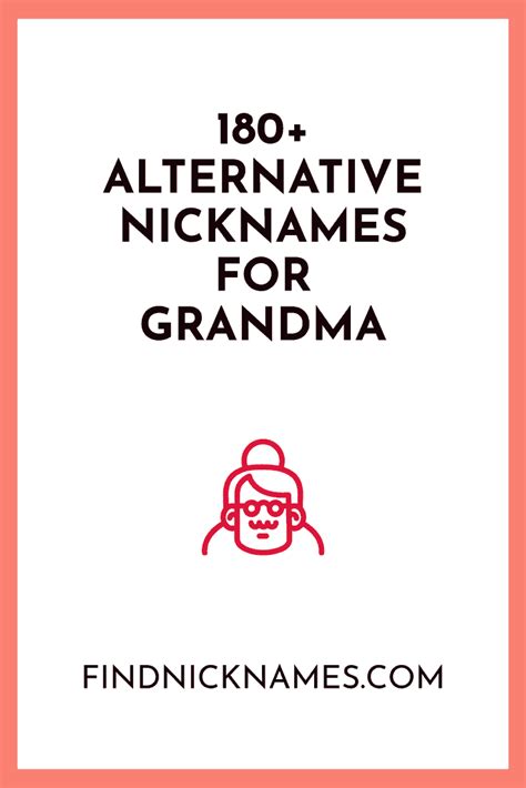 183 Alternative Nicknames For Grandma — Find Nicknames