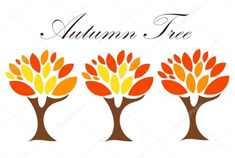 Three Autumn Trees Stock Vector Image By ©studiobarcelona 23292520