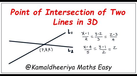 How To Find Point Of Intersection Between Two Lines In 3d Term 2