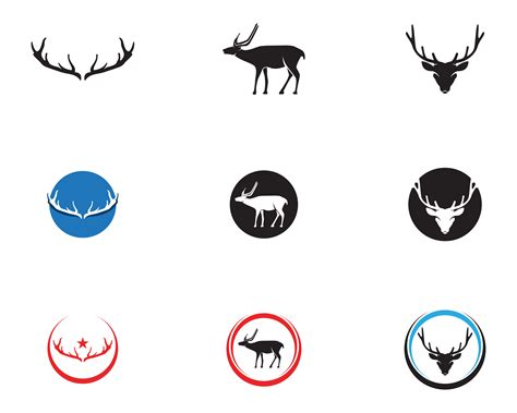 Head Deer Animals Logo Black Silhouete Icons 585380 Vector Art At Vecteezy