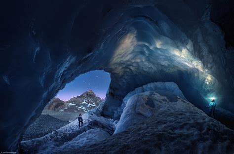 Wallpaper Nature Landscape Mountains Cave Night