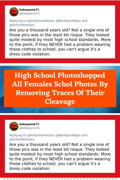 High School Photoshopped All Females Schol Photos By Removing Traces Of Their Cleavage Artofit