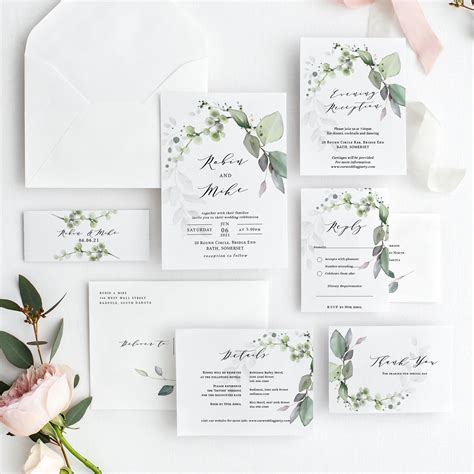 Wedding Invitation Suite Templates