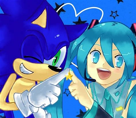 Sonic And Miku Sonic Anime Crossover Sonic Fan Art