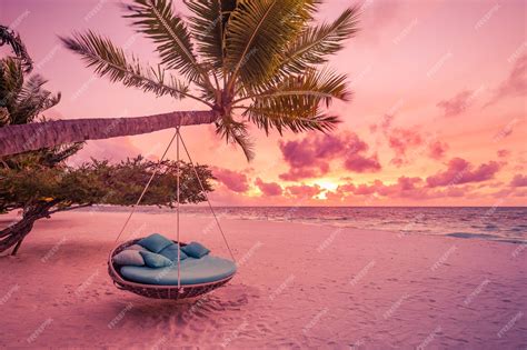 Premium Photo Tropical Sunset Beach Sky Sea Background Summer Island Landscape And Tranquil