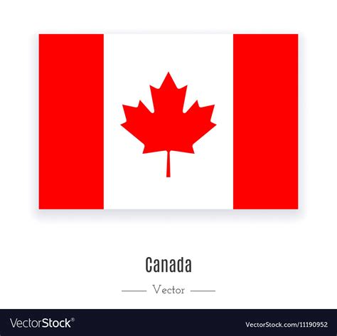 Canada Flag Icon Royalty Free Vector Image Vectorstock