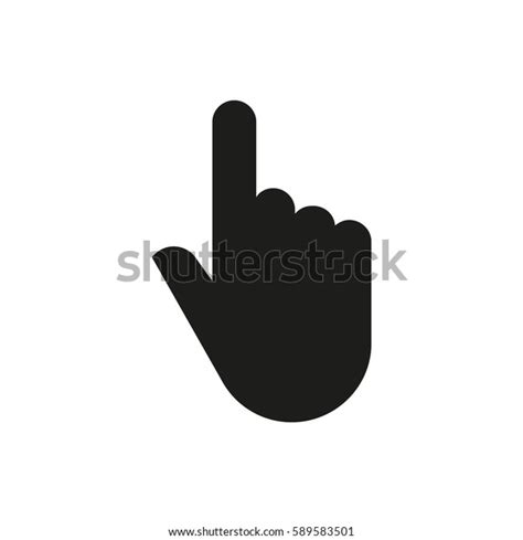 Hand Icon Cursor Click Press Tap Stock Illustration 589583501