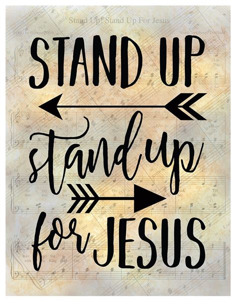 Stand Up Stand Up For Jesus Digital Hymn Print Etsy