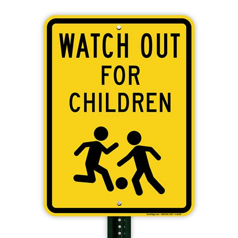 Watch For Children Sign With Graphic Child Safety Sign Sku K 8150