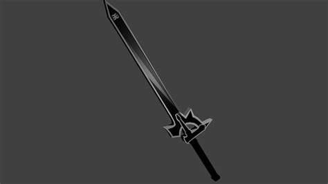 Kiritos Black Sword Sword Art Online Free Vr Ar Low Poly 3d Model