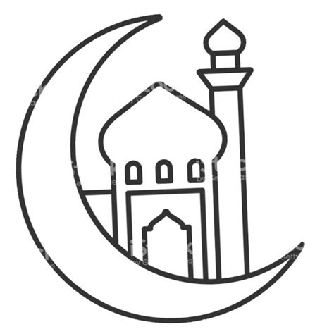 Ramadan Coloring Pages Mosque Lineart Free Printable Coloring Pages