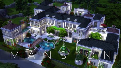 The Sims 4 Speed Build Million Dollar Mega Mansion Nocc Interior Youtube