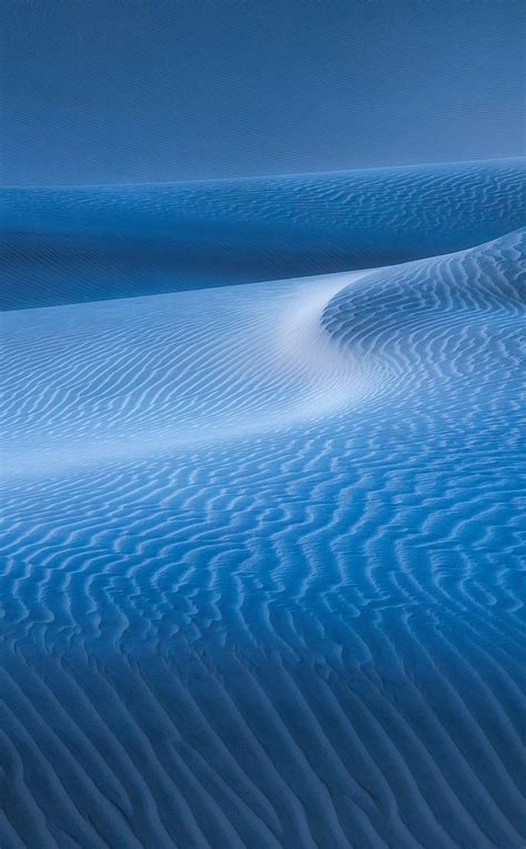 Download Wallpaper 950x1534 Blue Desert Dune Landscape Iphone
