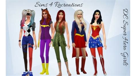 Sims 4 Create A Sim Dc Super Hero Girls Youtube