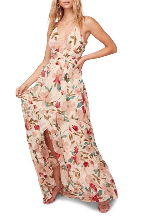 Astr The Label Sleeveless Floral Print Maxi Dress Nordstrom Maxi