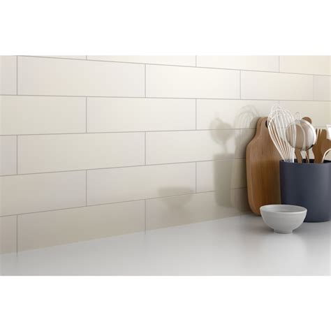 Emser Catch Ivory 4 In X 16 In Glossy Ceramic Subway Wall Tile 10825