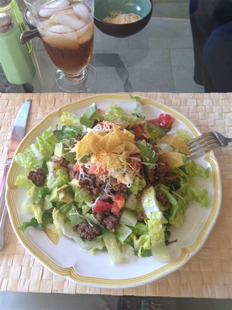 Maybe you would like to learn more about one of these? Taco salad: -Chopped lettuce -Tomato -Avocado -Sour cream ...