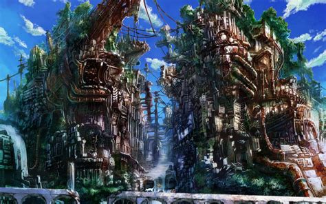 Anime Futuristic Scenery Wallpapers Wallpaper Cave