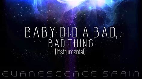 Amy Lee Baby Did A Bad Bad Thing Instrumental Hd 720p Youtube