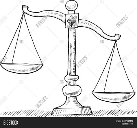 Tipped Scales Drawing Vector And Photo Free Trial Bigstock