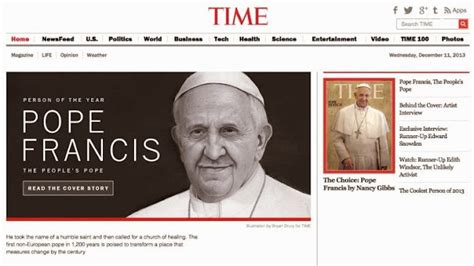 Francisco Fue Elegido El Personaje Del Año Por La Revista Time Solo Hits 989 Fm