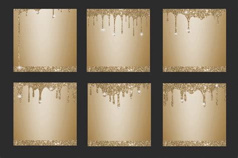 Gold Glitter Digital Paper By Siriustr