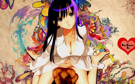 Wallpaper Colorful Illustration Women Anime Girls