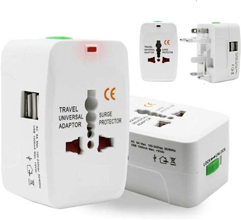 buy tech shop universal adapter worldwide travel adapter with built in dual usb