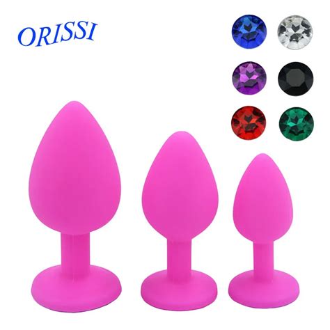 orissi anal sex product pink anal plug silicone small butt plug anal for men different color gem