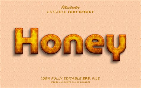 Premium Vector Honey Bee Text Effect