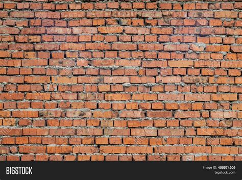 Red Brick Wall Cement Image And Photo Free Trial Bigstock