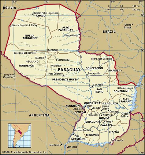 Paraguay is a republic founded in 1811 and located in the area of south america, with a land area of 406751 km² and population density of 18 people per km². Paraguay | History, Geography, & Facts | Britannica