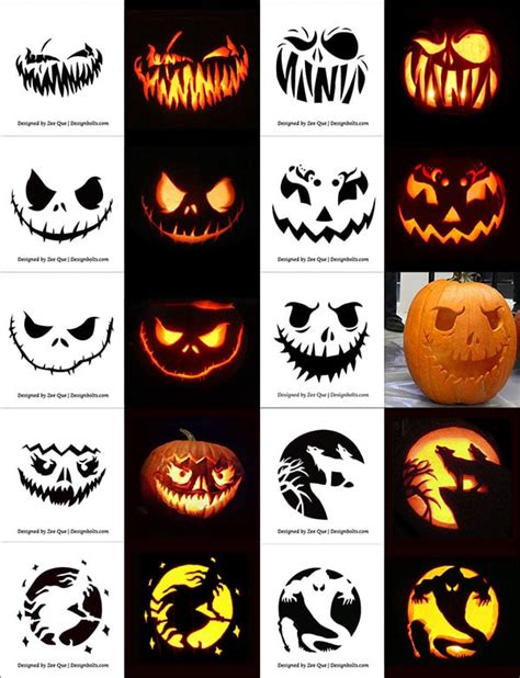 Free Pumpkin Carving Designs Printable Printable Templates