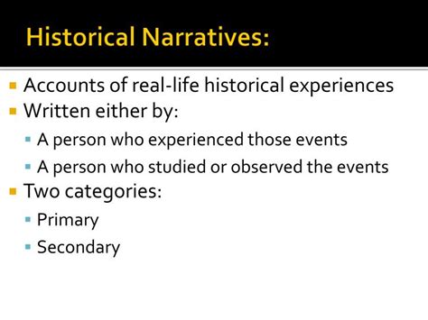 Ppt Historical Narratives Powerpoint Presentation Free Download