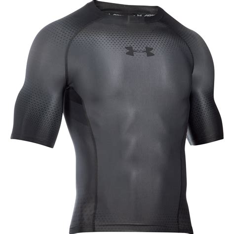 Under Armour Men S Ua Charged Compression Short Sleeve Shirt In Graphite Black Black For Men
