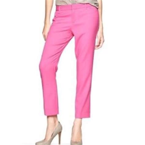 Pink Gap Slim Crop Pants Slim Cropped Pants Cropped Pants Fashion