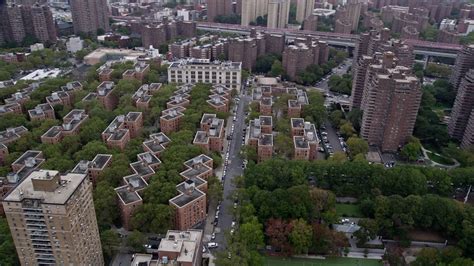 4k Stock Footage Aerial Video Flying By Housing Projects Lower East