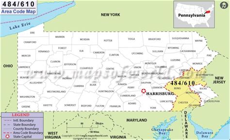 484 Area Code Map Where Is 484 Area Code In Pennsylvania