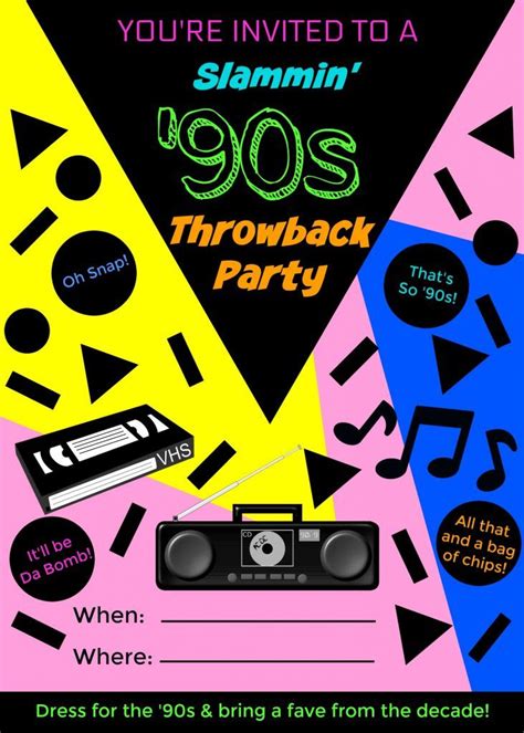 How To Throw The Perfect 90s Throwback Party 90s Theme Party