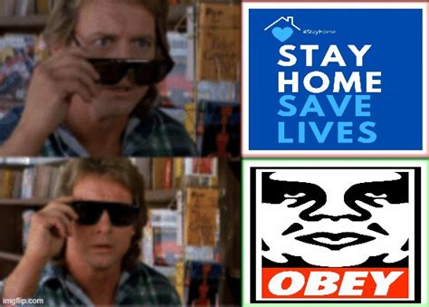 Stay Home Sheeple They Live Sunglasses Know Your Meme