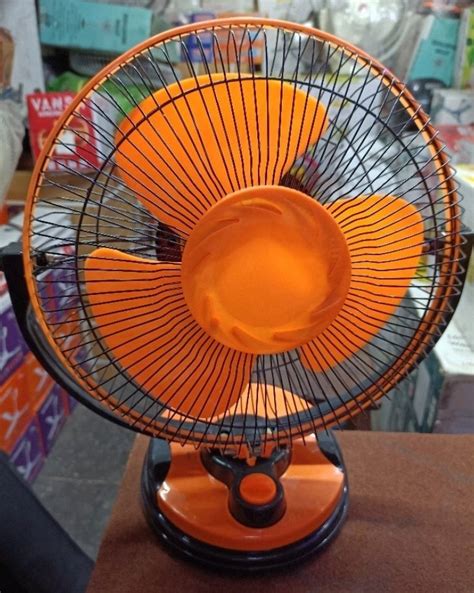 Orange And Black 50 W Electric Table Fans 300 Mm At Rs 480piece In New Delhi Id 25942370512