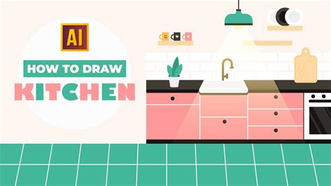 How To Draw A Kitchen In Adobe Illustrator Youtube