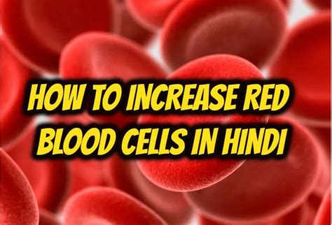 आरबीसी कैसे बढ़ाएं How To Increase Red Blood Cells In Hindi