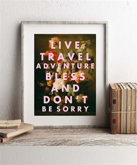 Live Travel Adventure Bless Quote Print Girl T Jack Etsy Uk