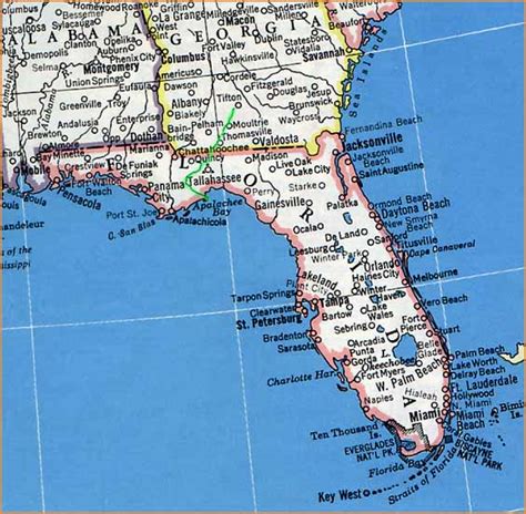 Map Of Florida And Georgia Border
