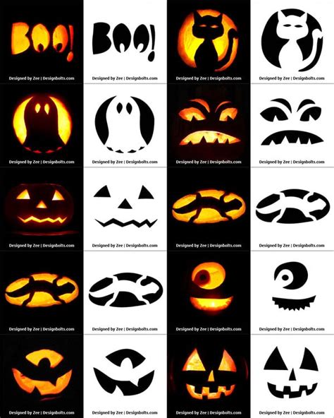 10 Easy Pumpkin Carving Templates Pumpkin Carving Stencils Free